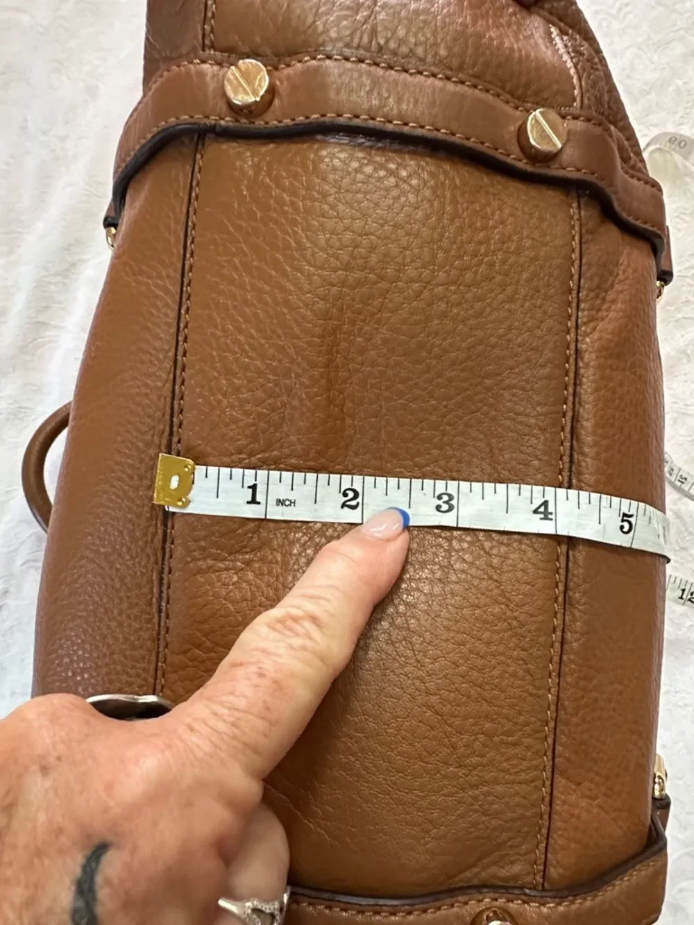 MICHAEL KORS Bedford Satchel Bag Crossbody Bowler Brown